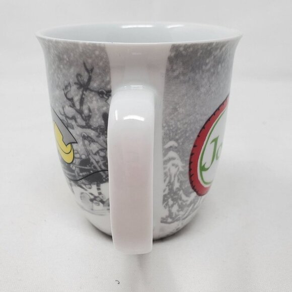 Disney, Jolly, Mickey's Vintage Holiday Ice Skating In Santa Hat Coffee Cup Mug - Picture 6 of 10